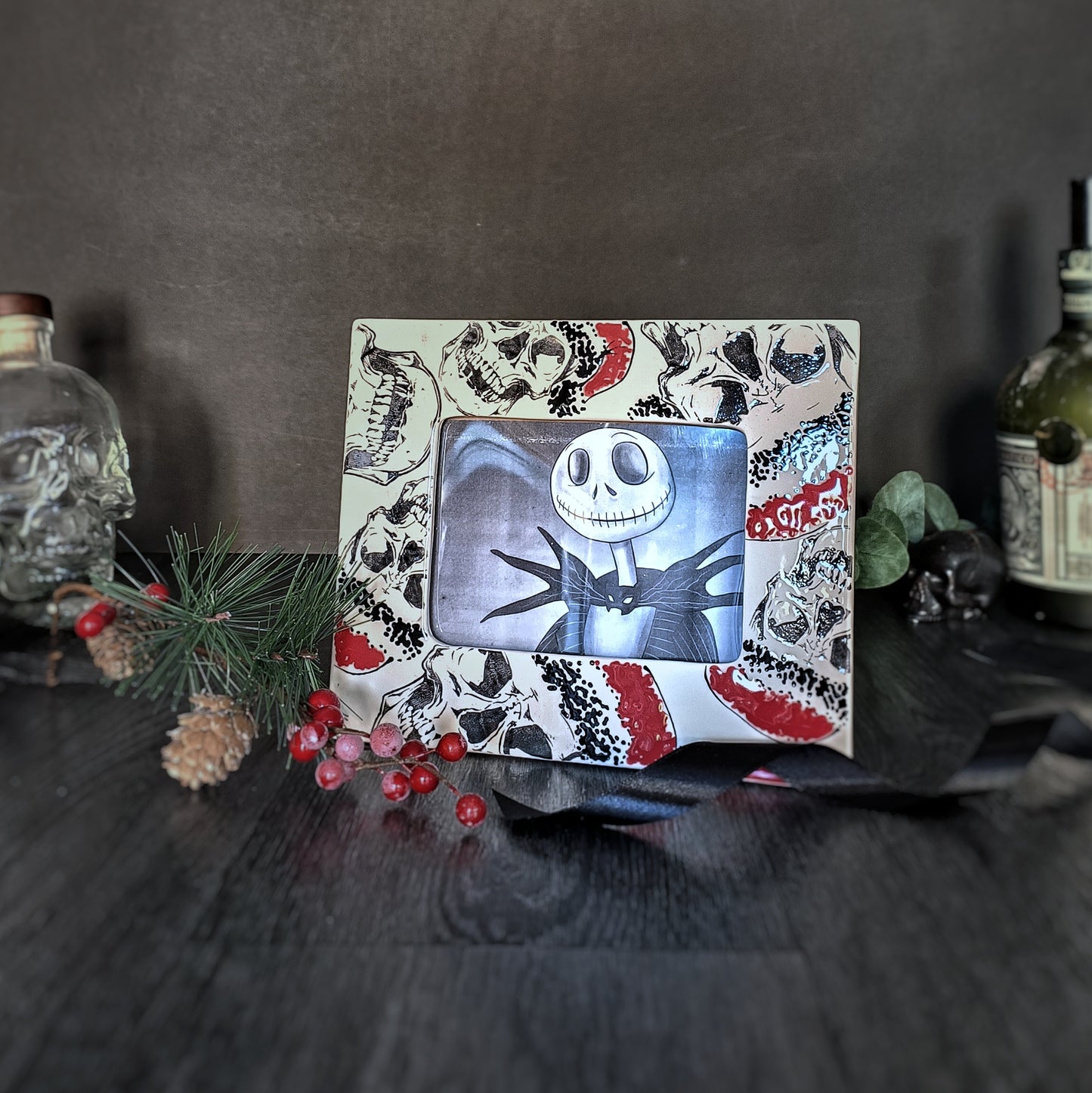 Santa Skull Photo Frame