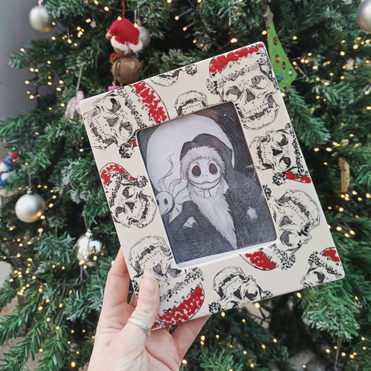 Santa Skull Photo Frame
