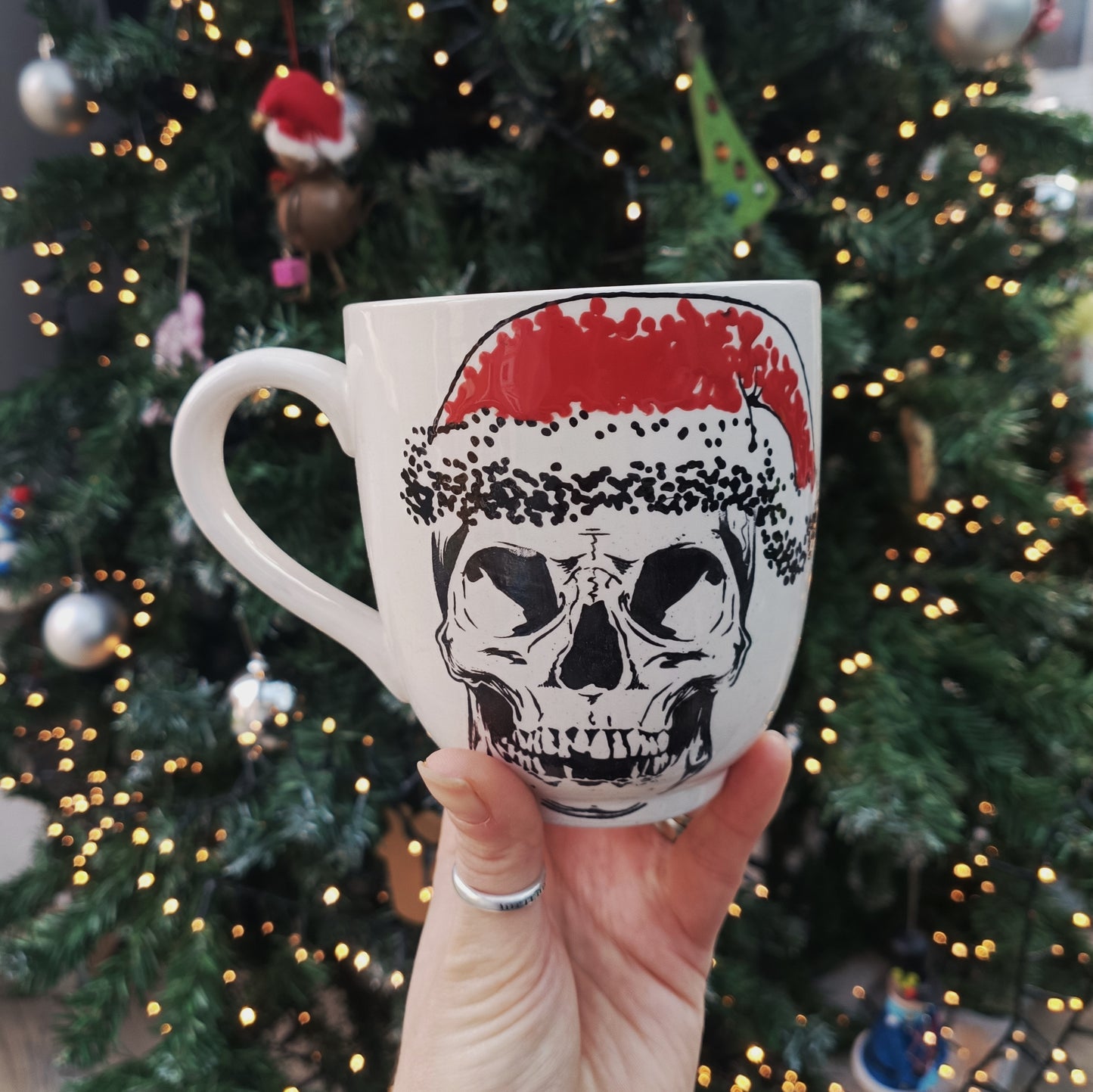 Seconds Santa Skull Mega Mug