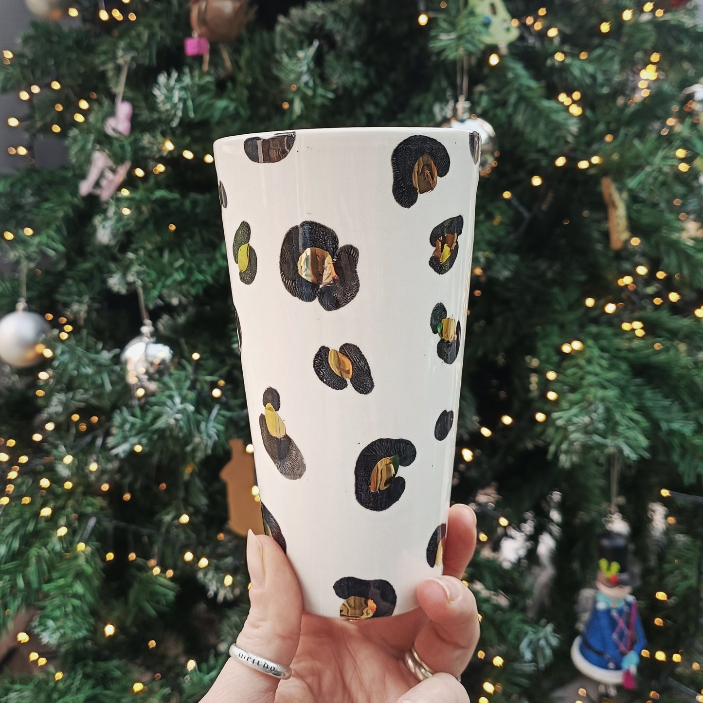 Gold Leopard Tall Tumbler