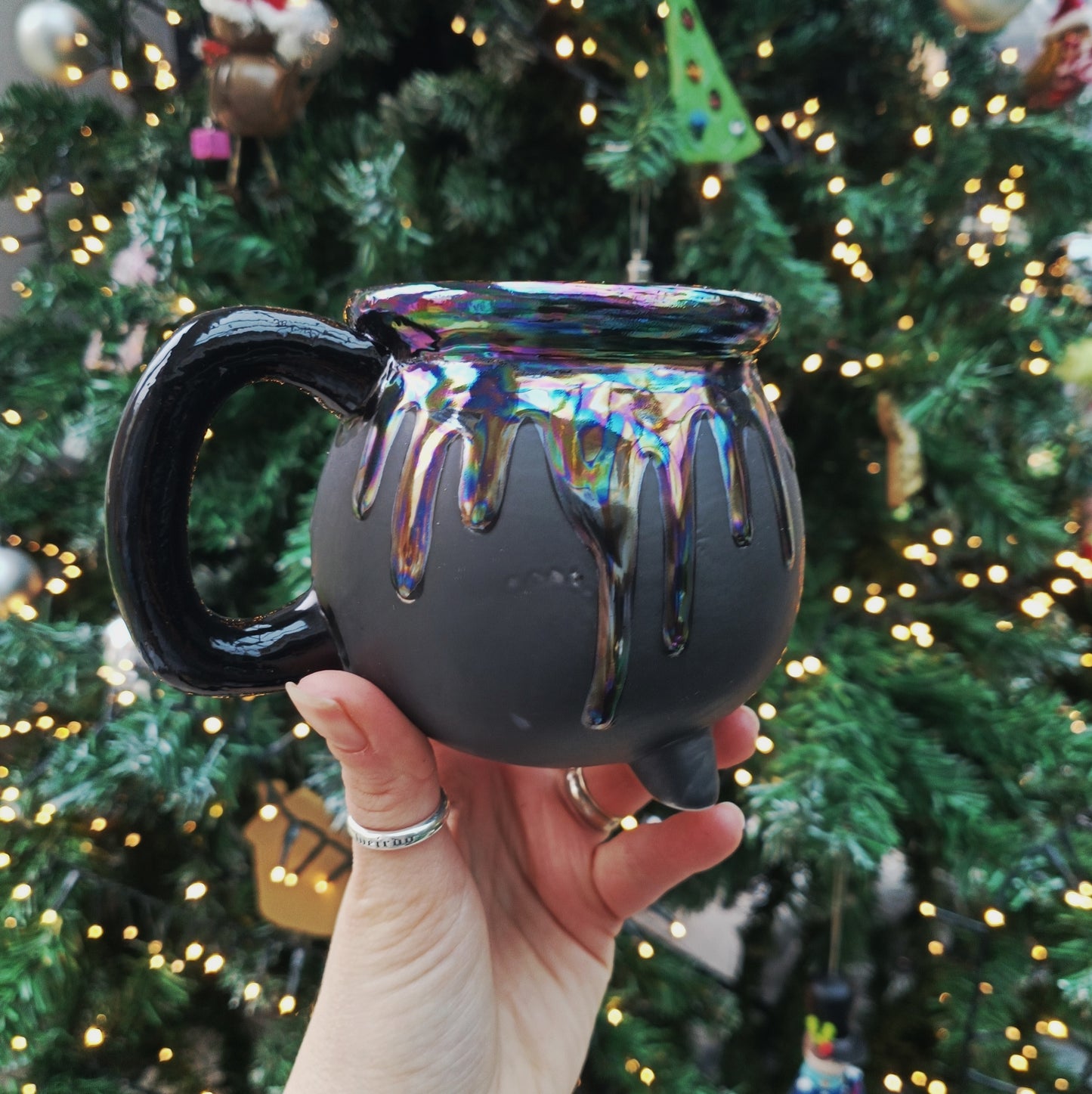 Oil Slick Drip Cauldron Mug