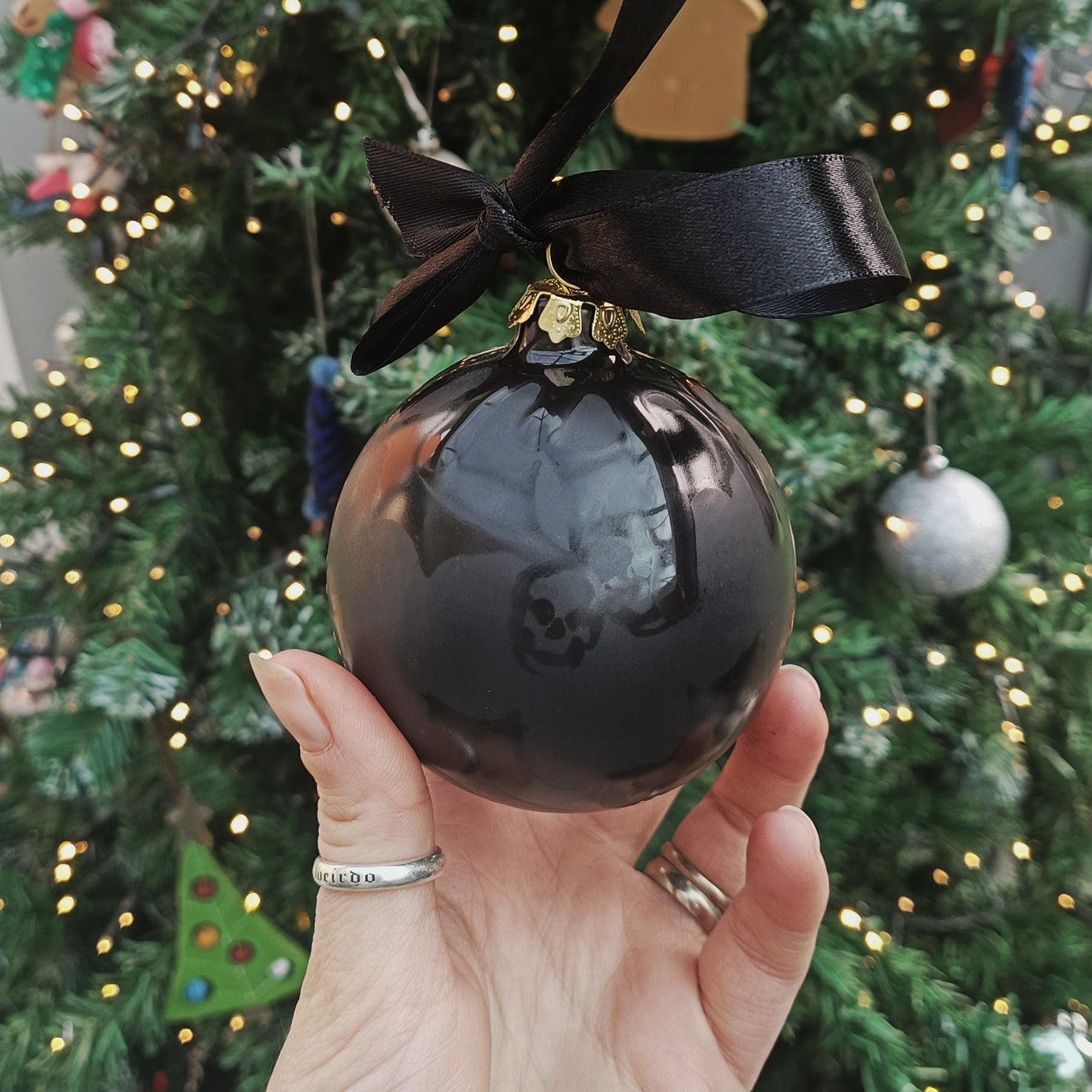Skull Berries Christmas Bauble