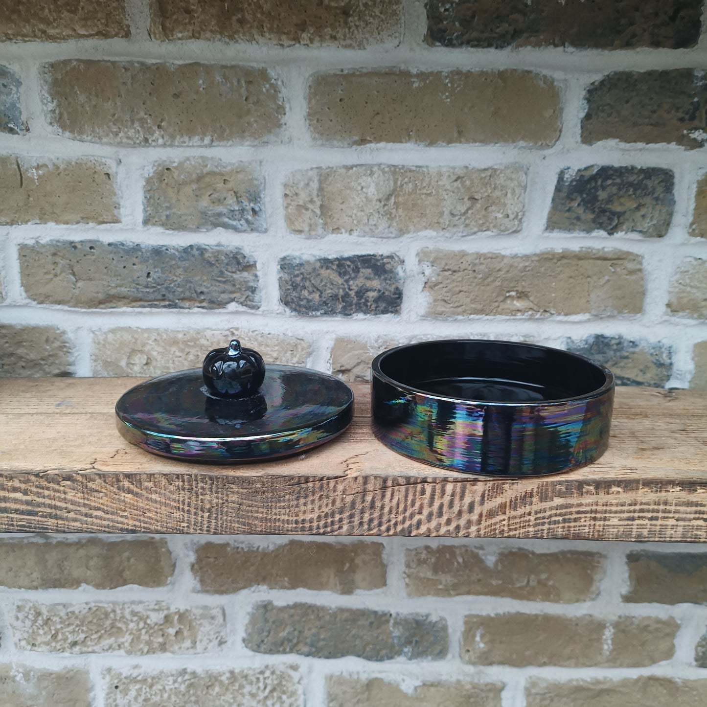 Oil Slick Pumpkin Trinket Box