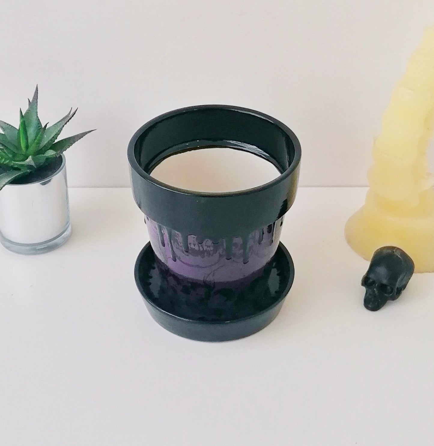 Purple Skull Plant Pot