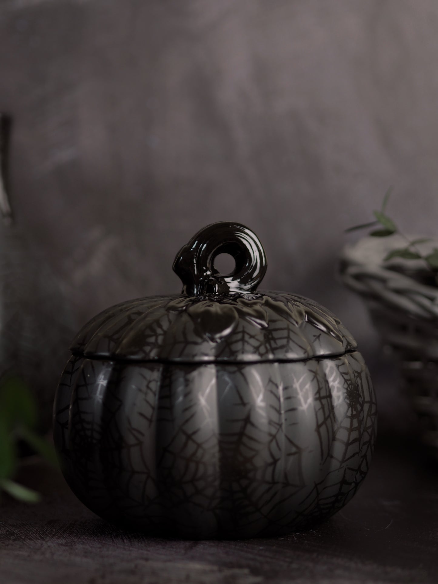 Ceramic Pumpkin Storage Jar