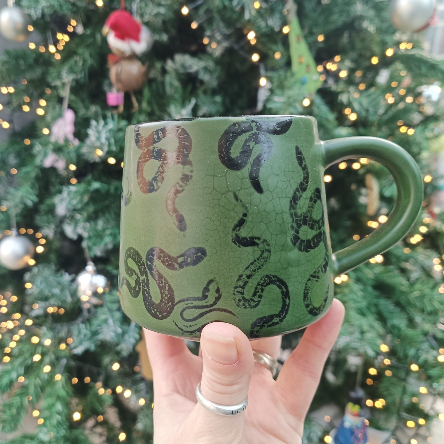 Green Snake Stumpy Mug