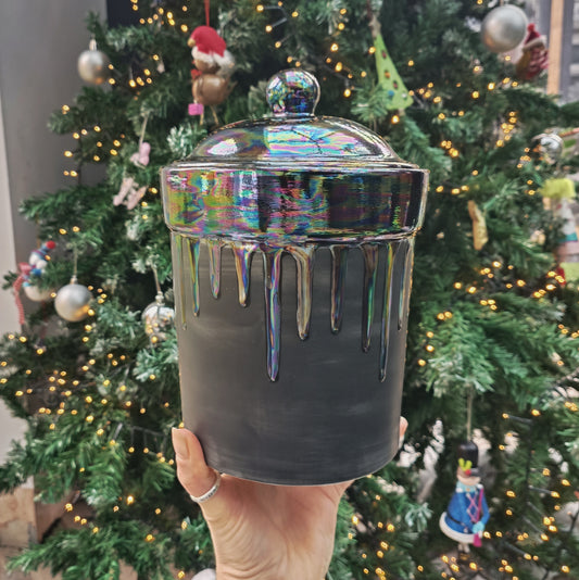 Oil Slick Drip Cookie Jar