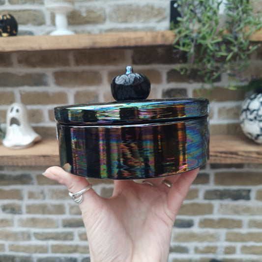 Oil Slick Pumpkin Trinket Box