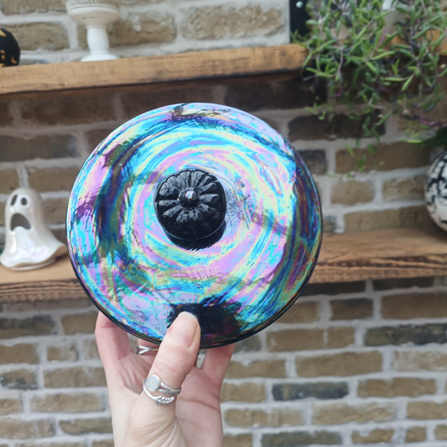 Oil Slick Pumpkin Trinket Box