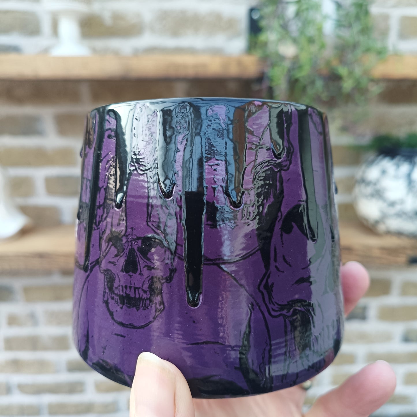 Purple Skull Stumpy Mug