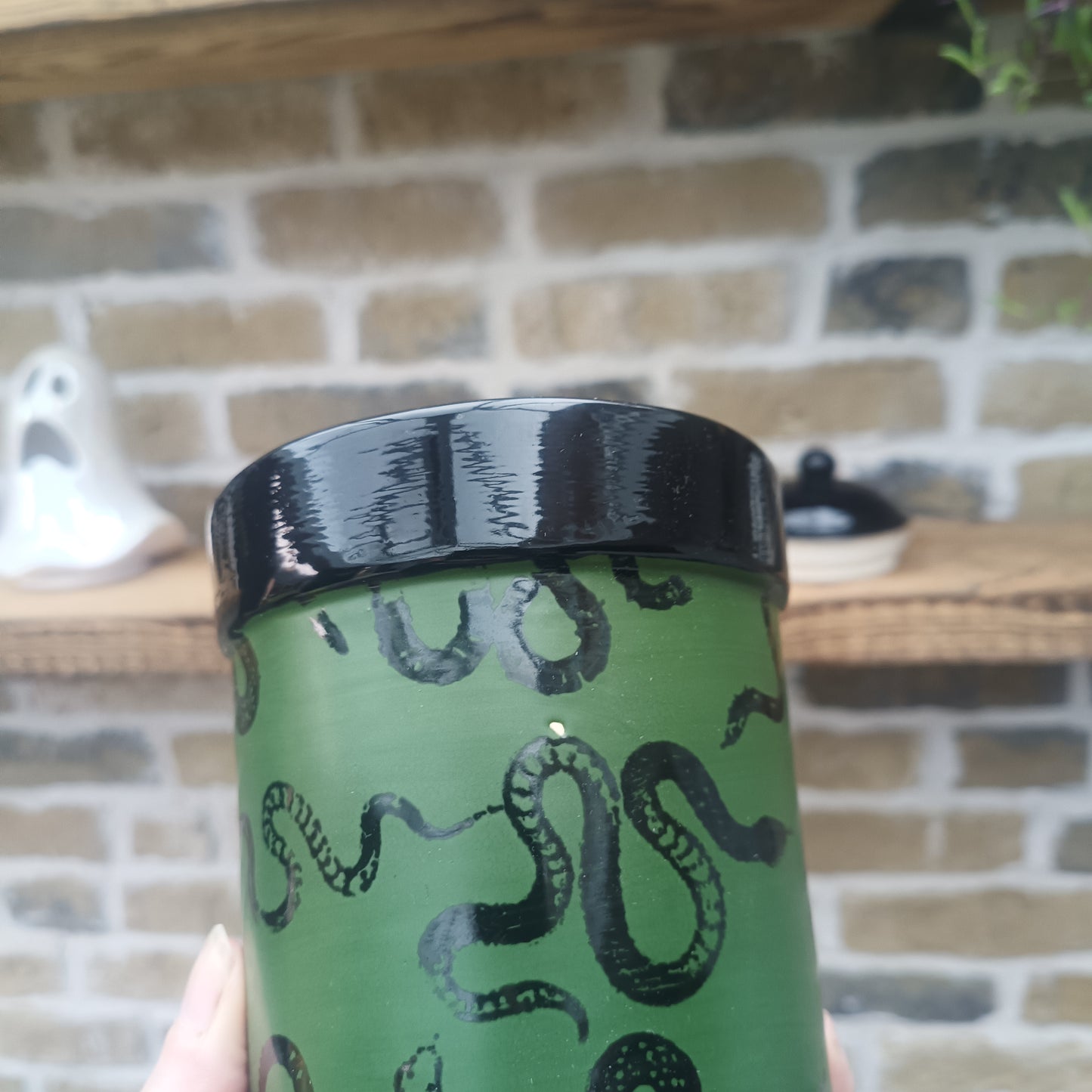 Green Snake Sugar Canister