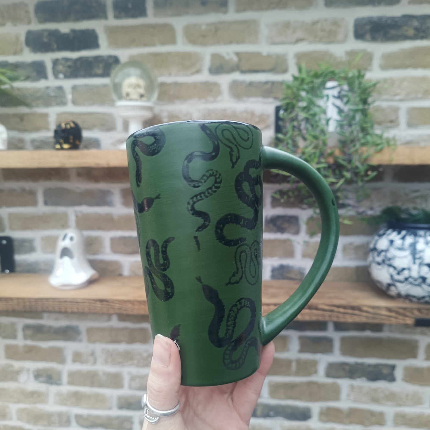 Green Snake Latte Mug