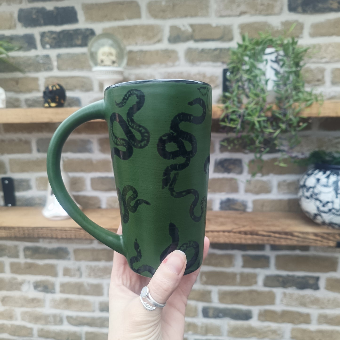 Green Snake Latte Mug