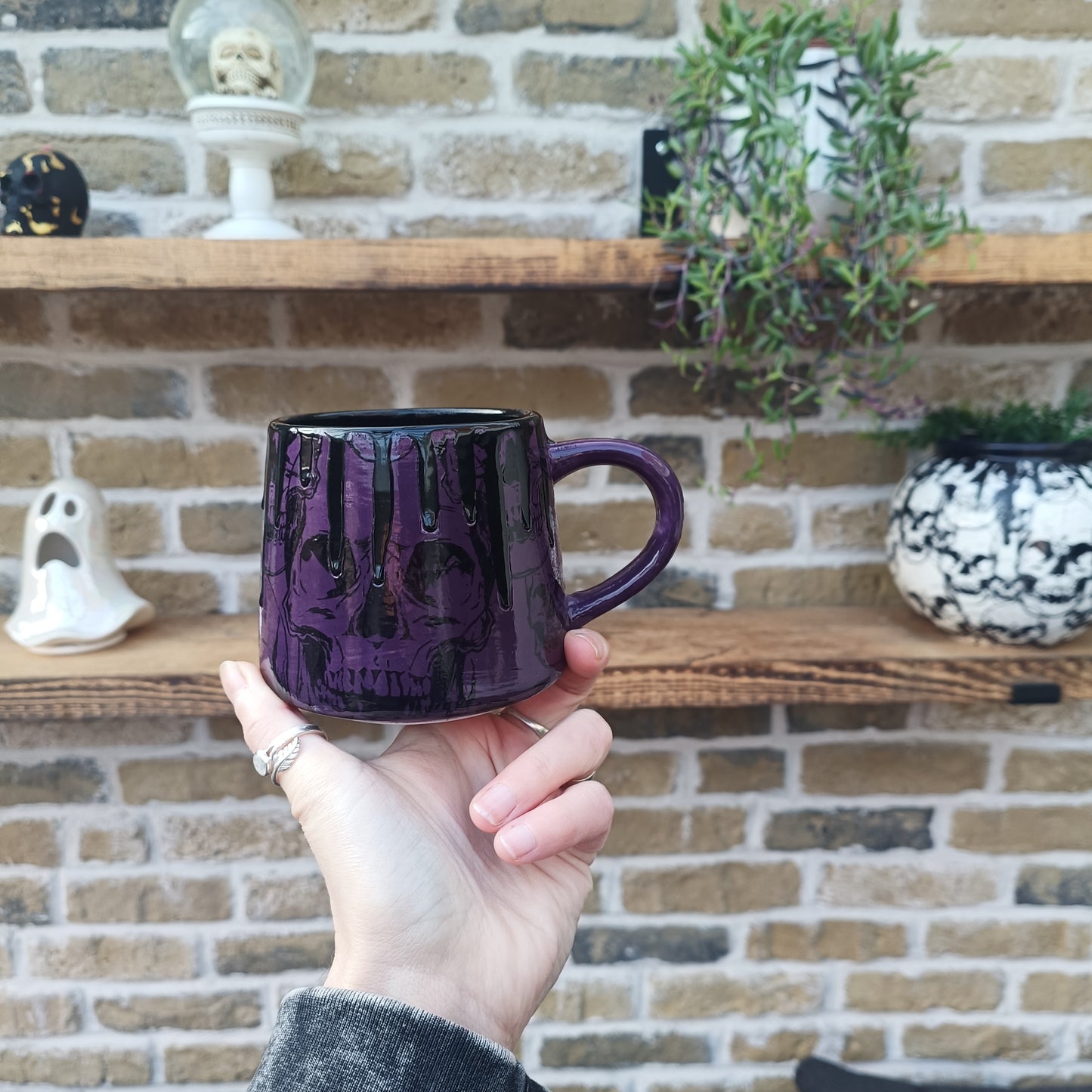 Purple Skull Stumpy Mug