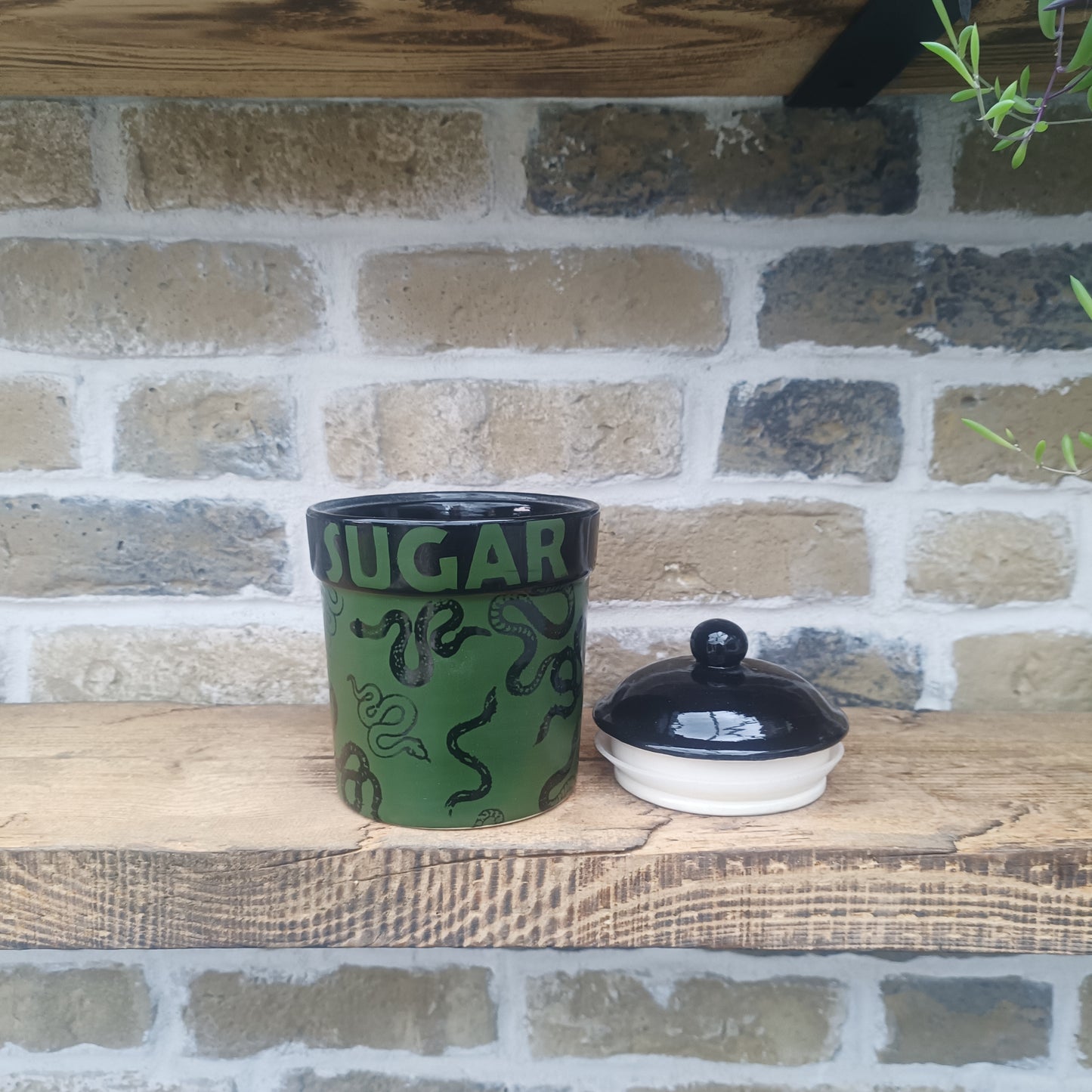Green Snake Sugar Canister