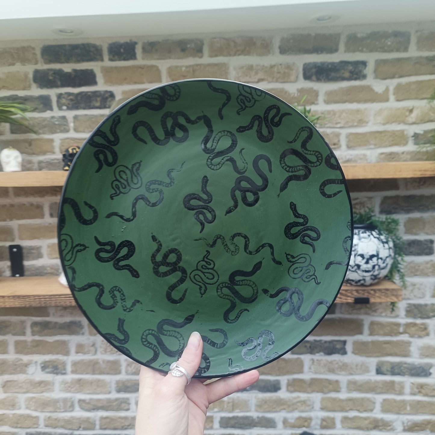 Green Snake Dinner Plate