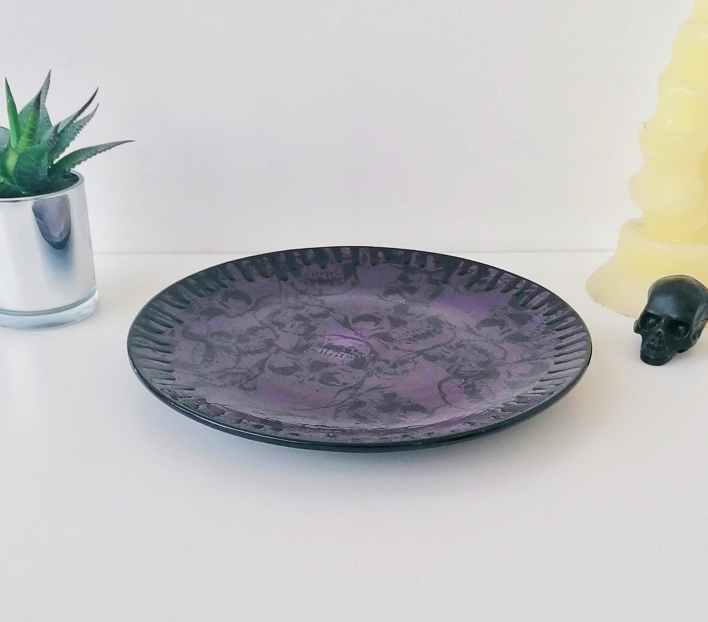 Purple Skull Dinner Set