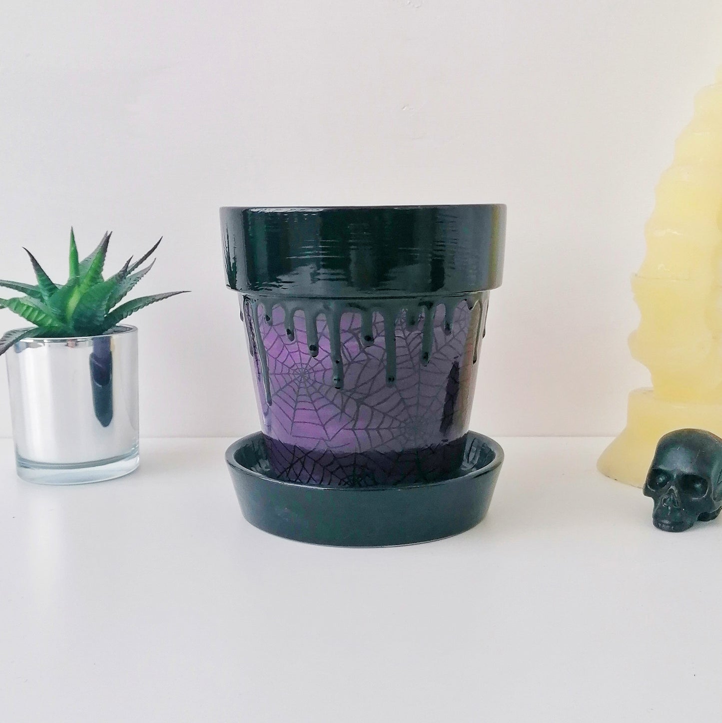 Purple Web Plant Pot