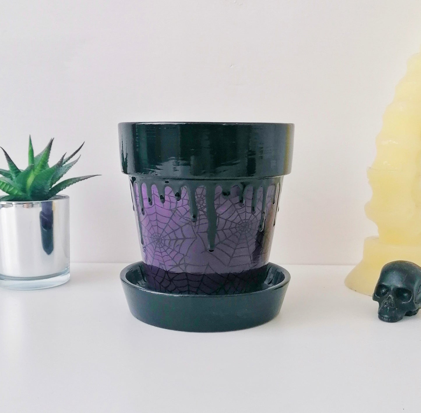 Purple Web Plant Pot