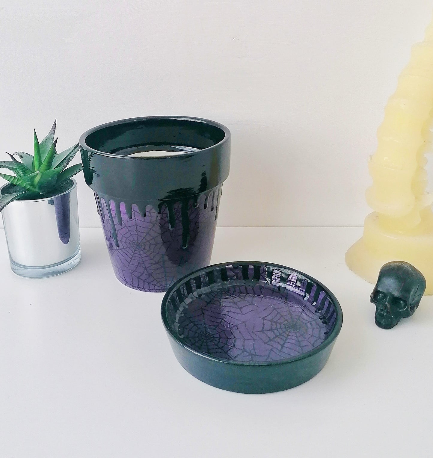 Purple Web Plant Pot