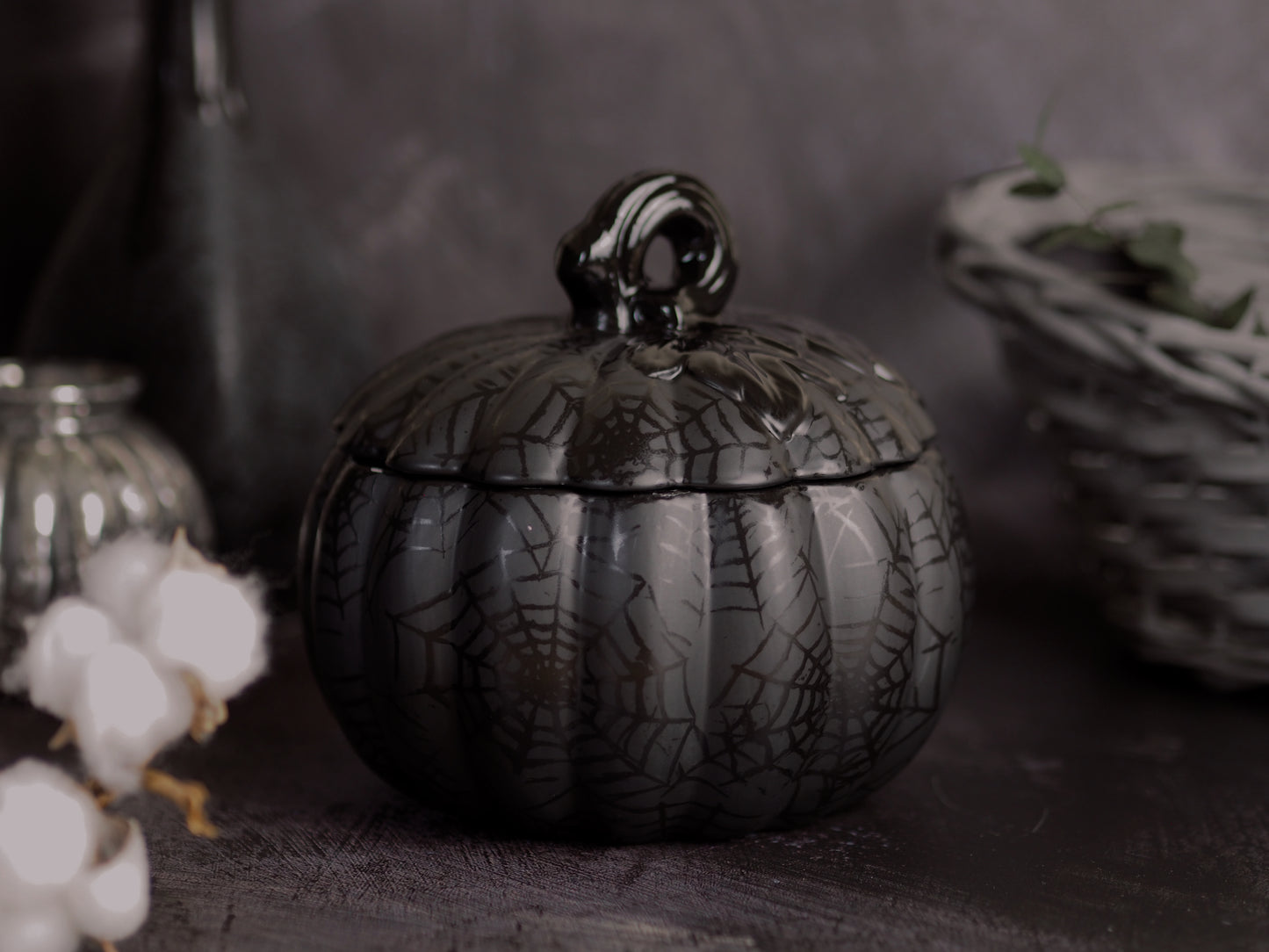 Ceramic Pumpkin Storage Jar