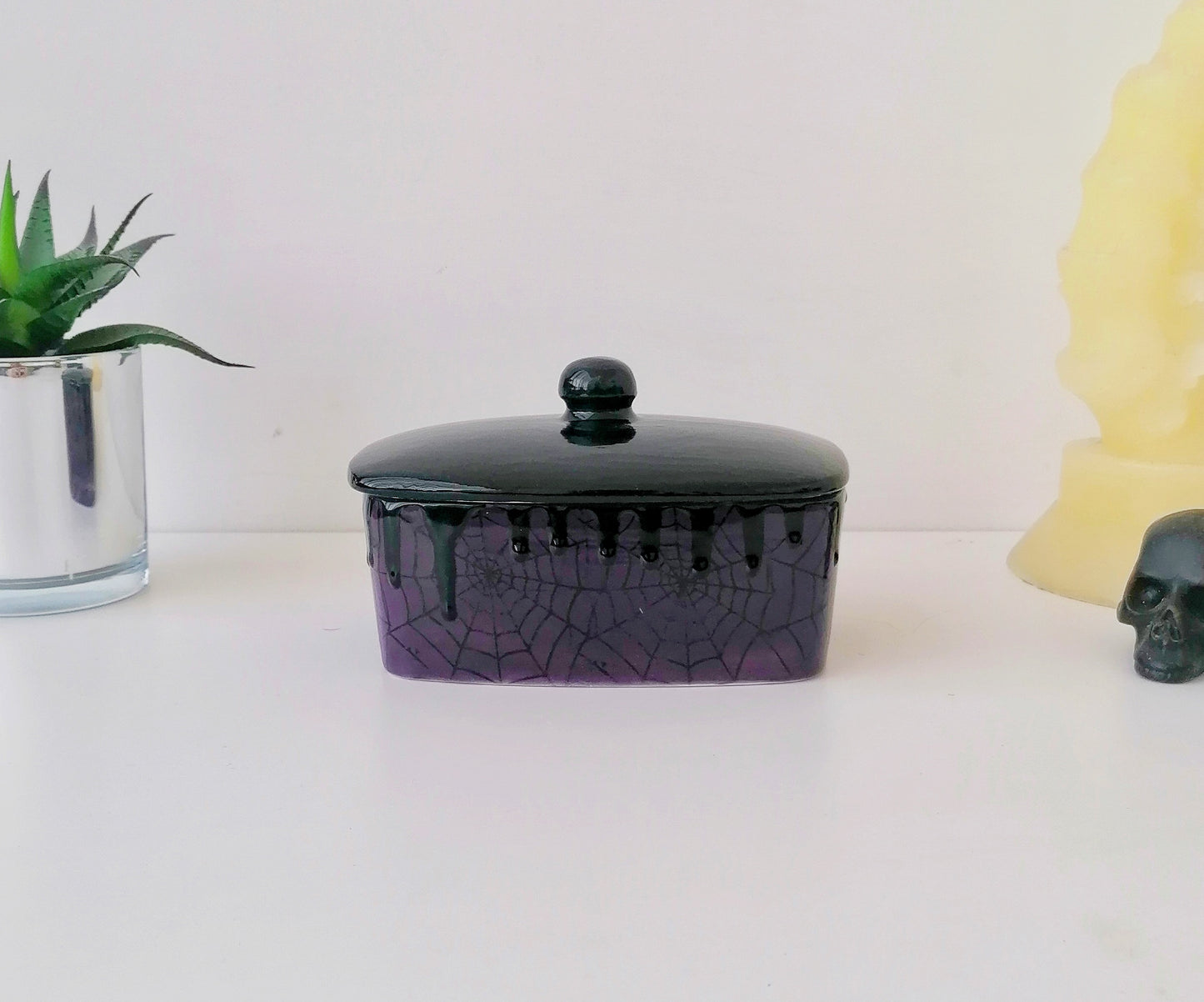 Purple Web Butter Bowl
