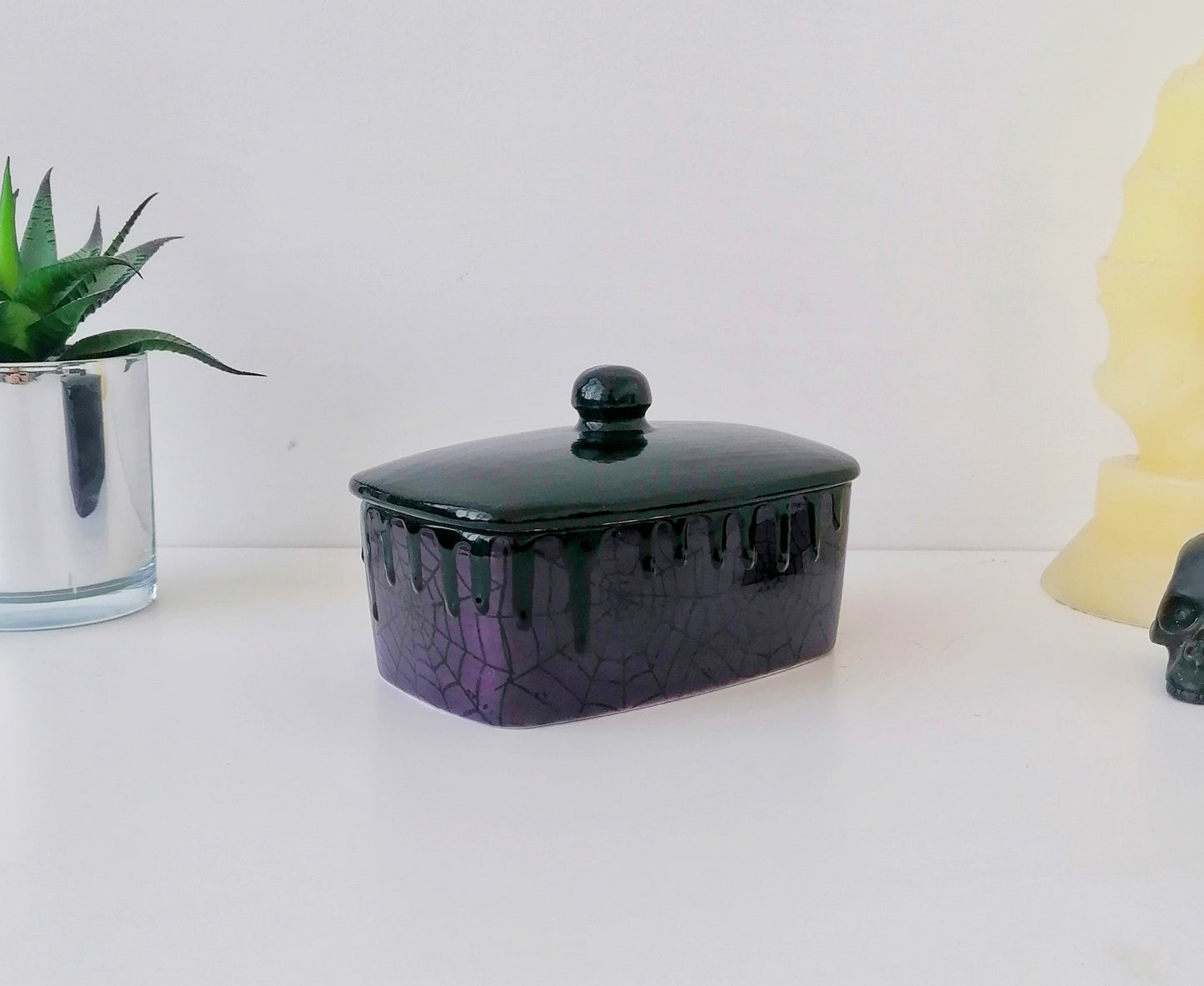 Purple Web Butter Bowl