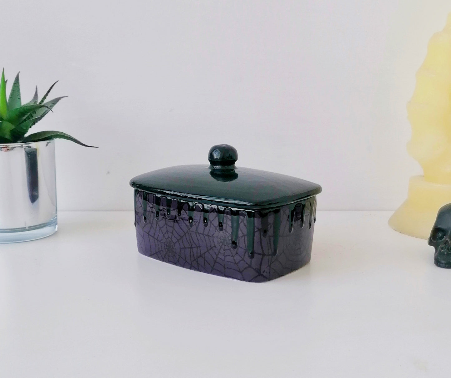 Purple Web Butter Bowl