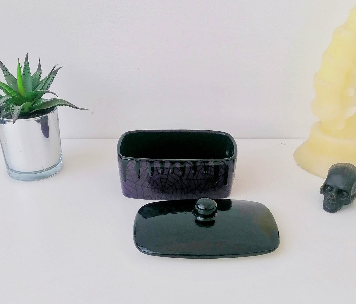 Purple Web Butter Bowl