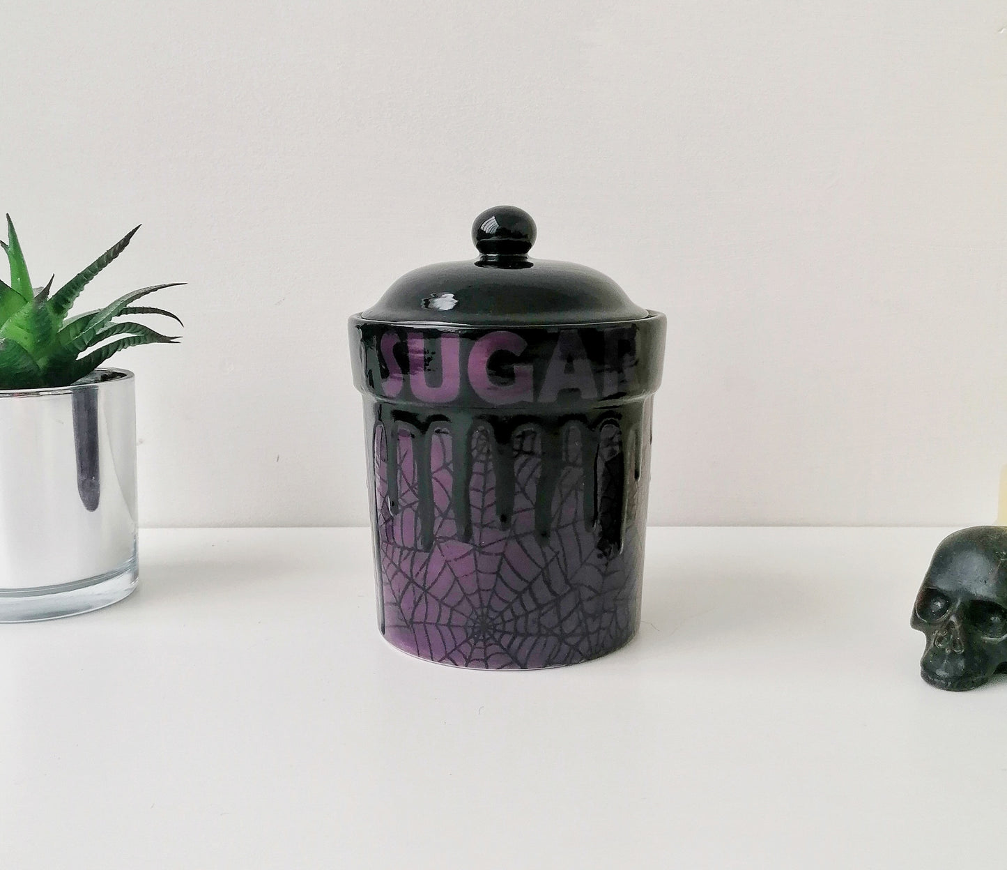 Purple Web Storage Canisters