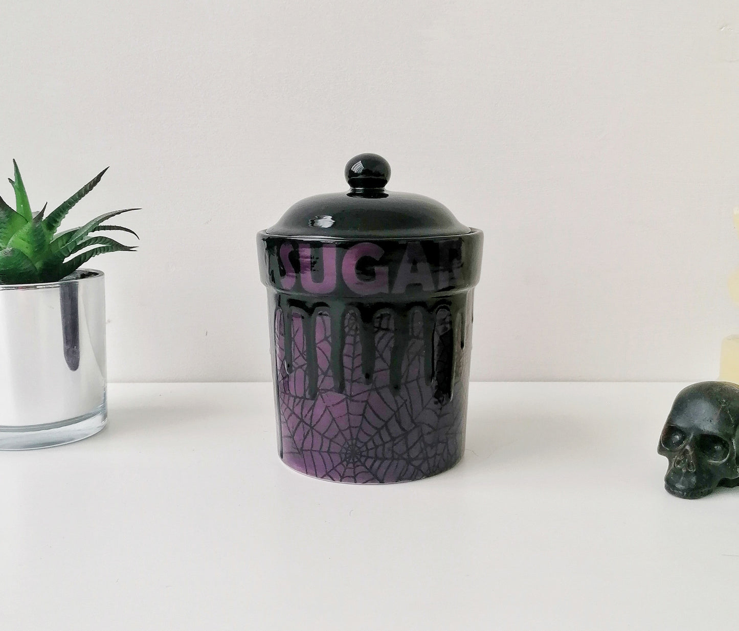 Purple Web Storage Canisters