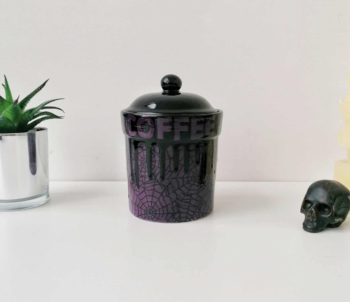 Purple Web Storage Canisters