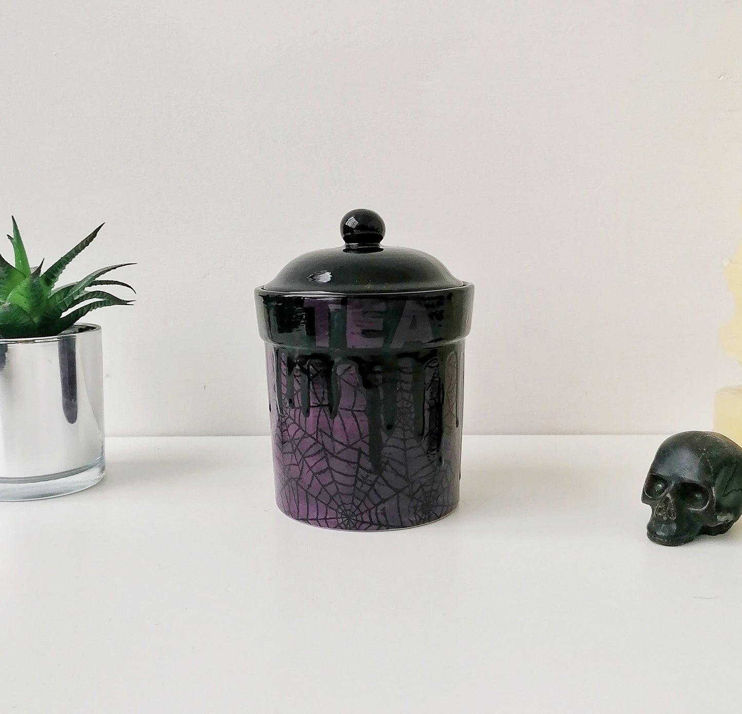 Purple Web Storage Canisters