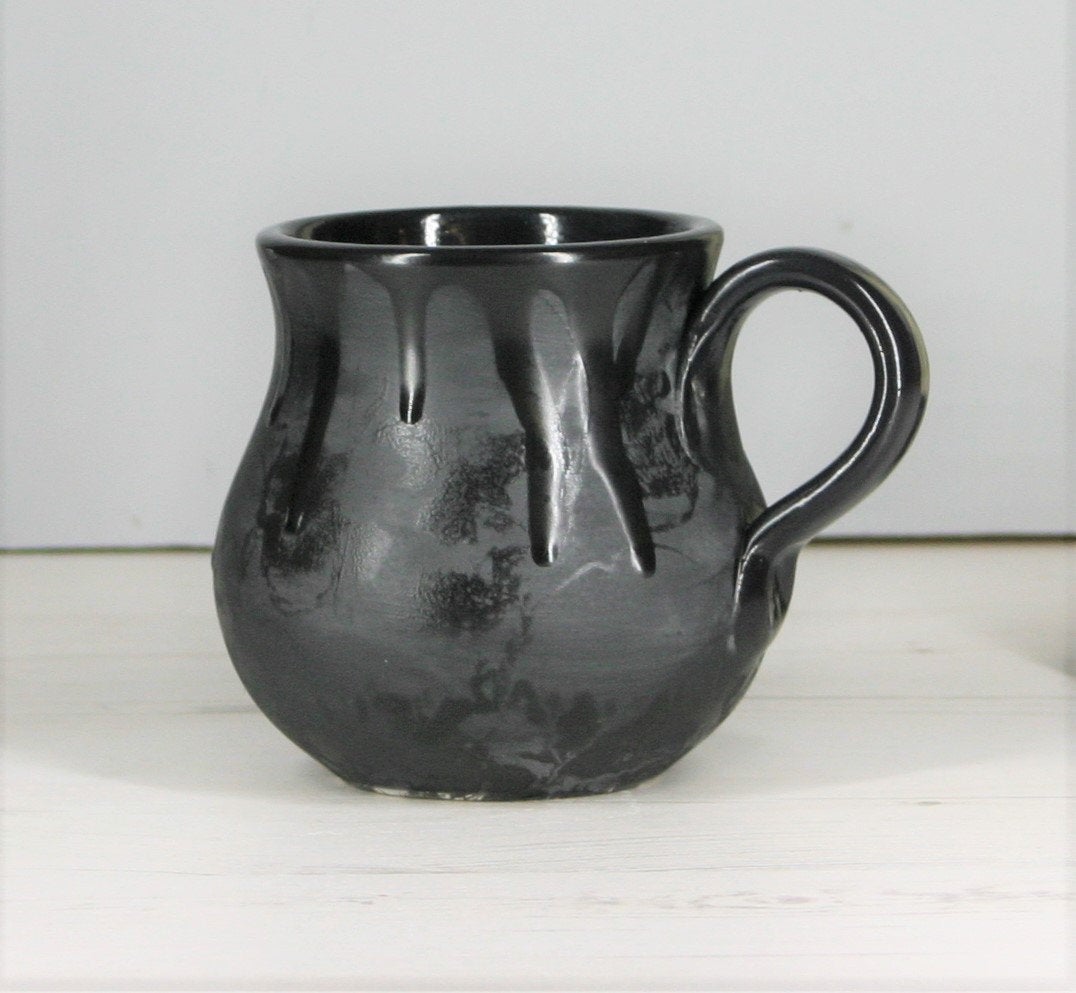 Matte Black Skull Bulgy Mug (Ready to ship, Seconds)